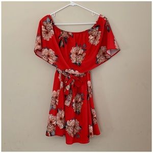 Floral off the shoulder dress